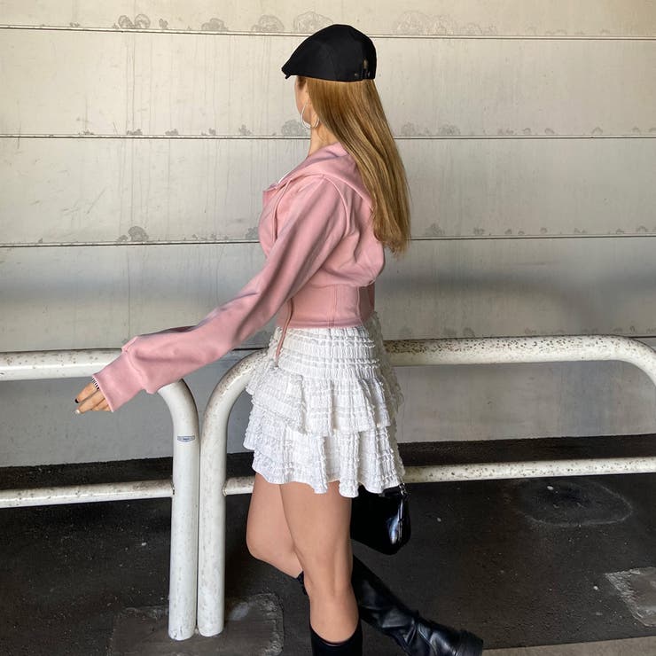 リブ切替ショートパーカー | non-hedge  | 詳細画像4 