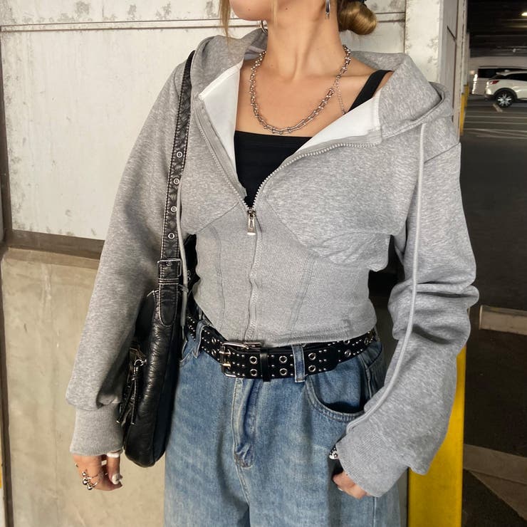 リブ切替ショートパーカー | non-hedge  | 詳細画像38 