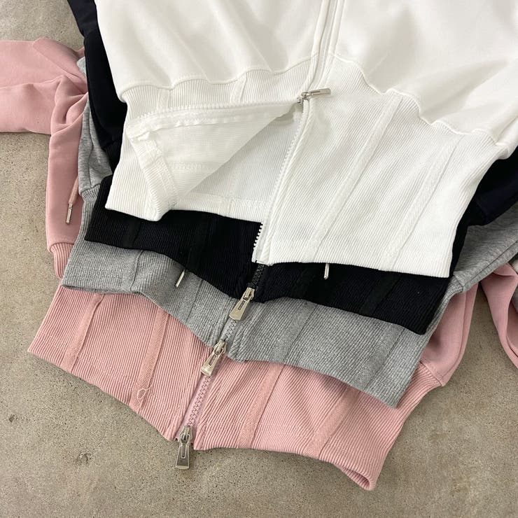 リブ切替ショートパーカー | non-hedge  | 詳細画像43 