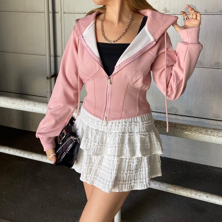 リブ切替ショートパーカー | non-hedge  | 詳細画像7 