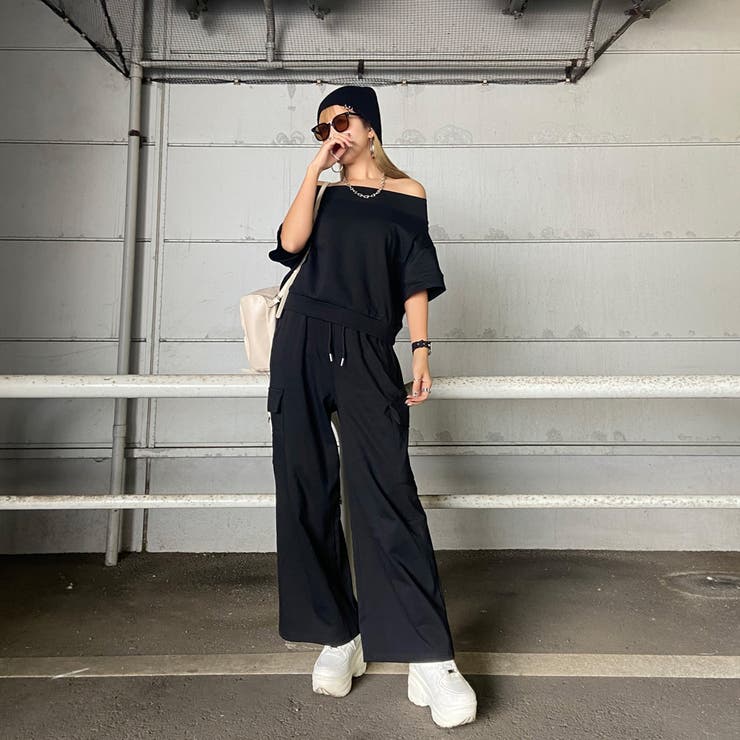 オフショルプルオーバー・カーゴパンツセットアップ | non-hedge  | 詳細画像14 