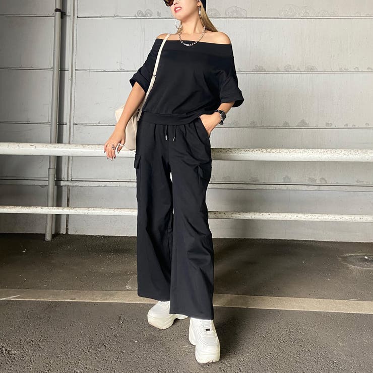 オフショルプルオーバー・カーゴパンツセットアップ | non-hedge  | 詳細画像16 