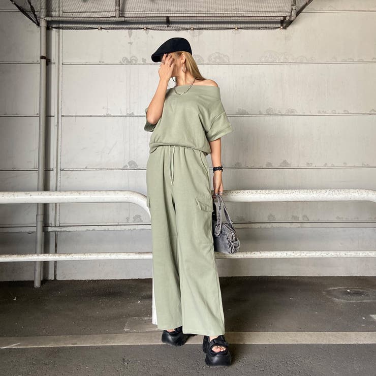 オフショルプルオーバー・カーゴパンツセットアップ | non-hedge  | 詳細画像2 