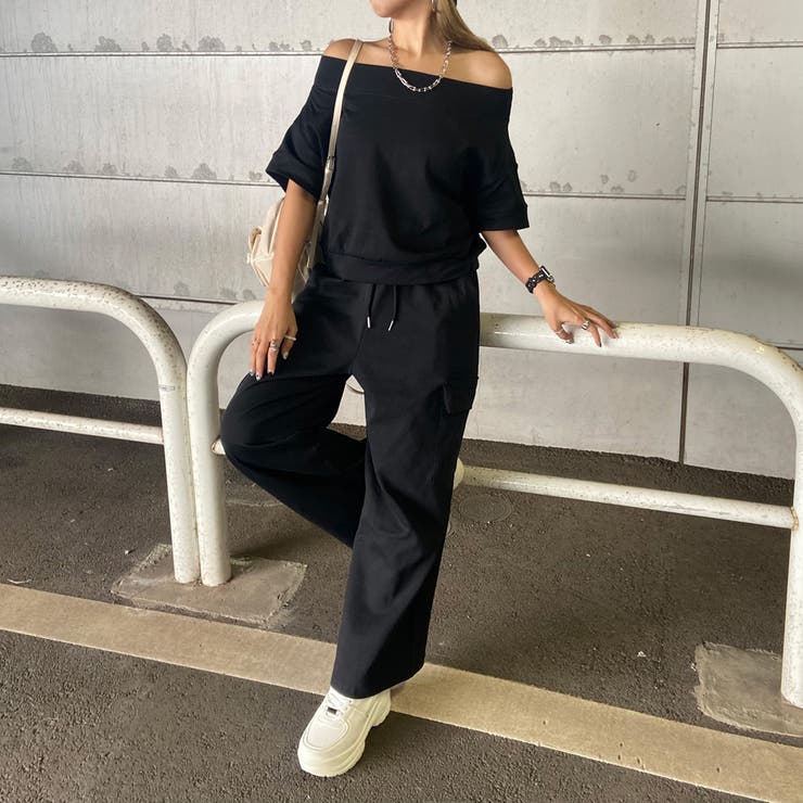 オフショルプルオーバー・カーゴパンツセットアップ | non-hedge  | 詳細画像19 