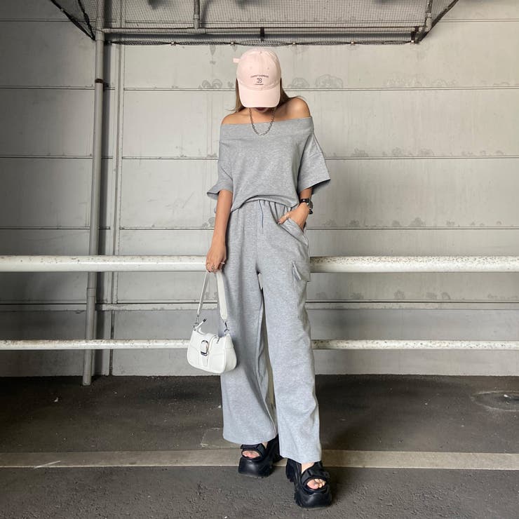 オフショルプルオーバー・カーゴパンツセットアップ | non-hedge  | 詳細画像21 