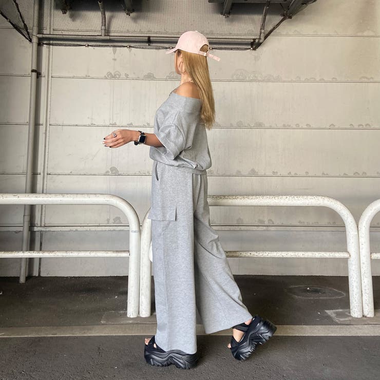 オフショルプルオーバー・カーゴパンツセットアップ | non-hedge  | 詳細画像22 