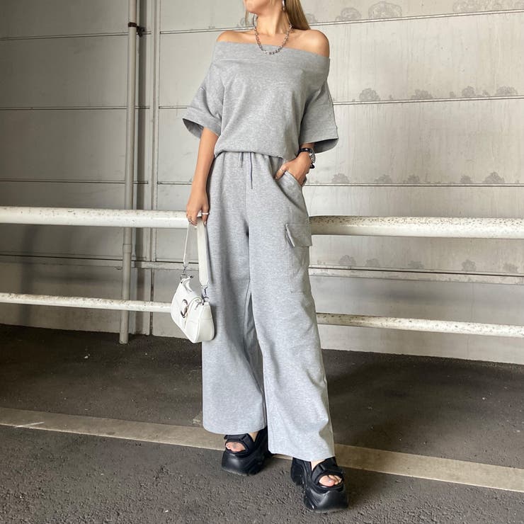 オフショルプルオーバー・カーゴパンツセットアップ | non-hedge  | 詳細画像24 