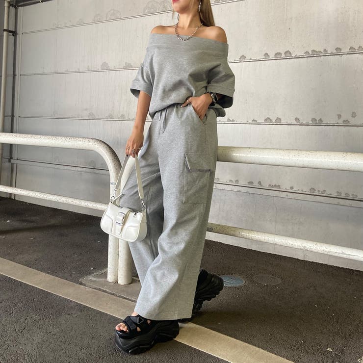 オフショルプルオーバー・カーゴパンツセットアップ | non-hedge  | 詳細画像26 