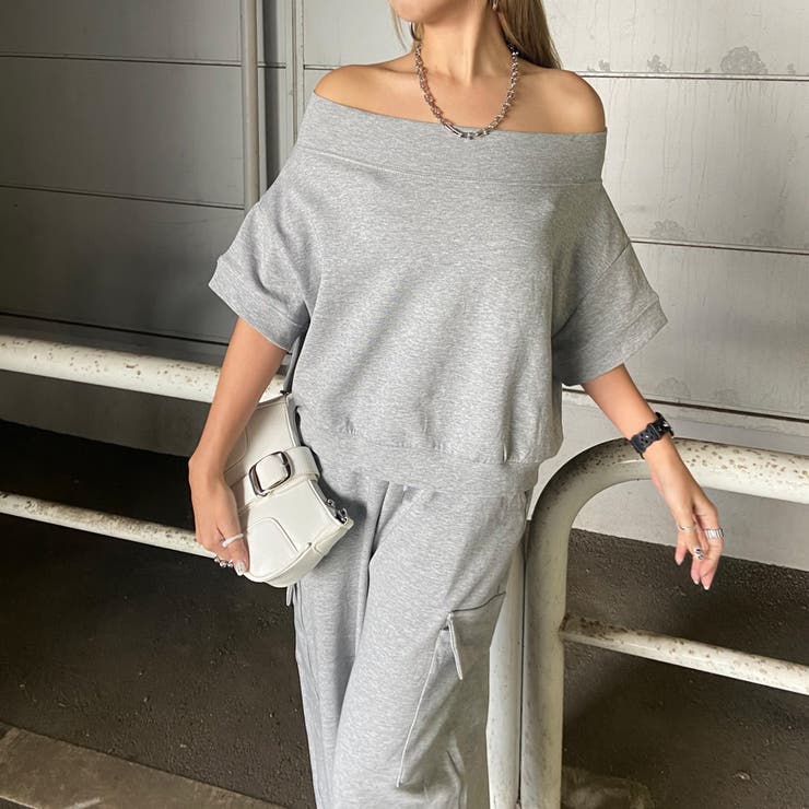 オフショルプルオーバー・カーゴパンツセットアップ | non-hedge  | 詳細画像30 