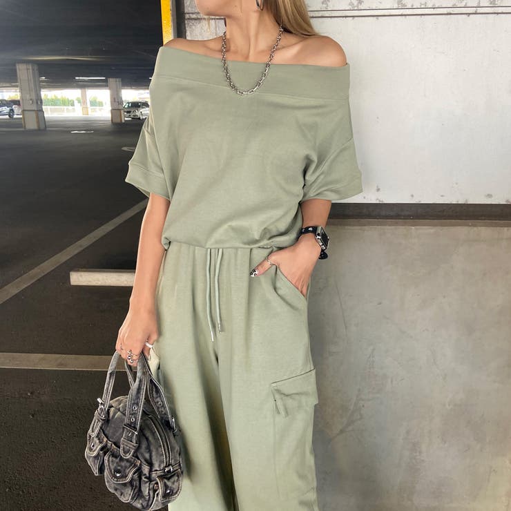 オフショルプルオーバー・カーゴパンツセットアップ | non-hedge  | 詳細画像7 