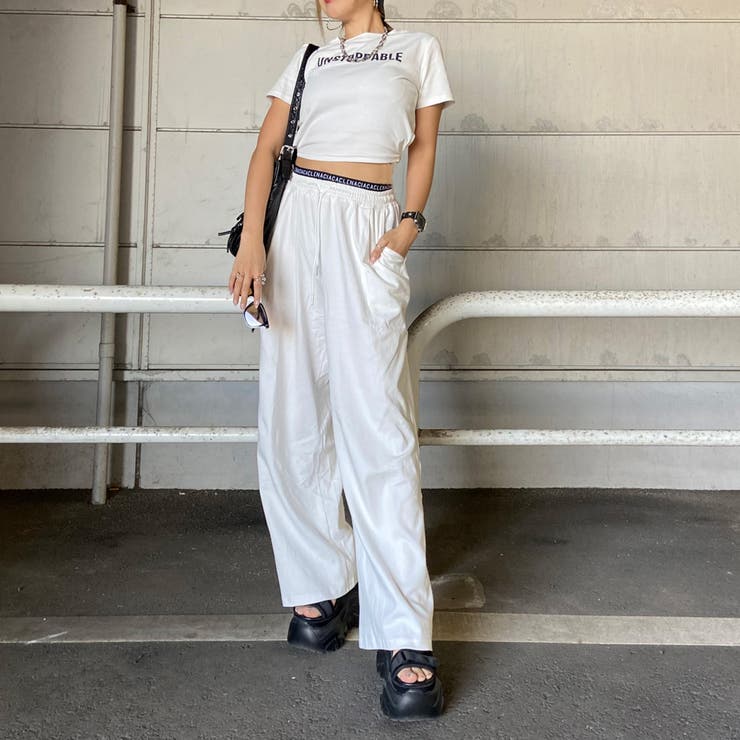 ウエストロゴワイドパンツ・Tシャツセットアップ | non-hedge  | 詳細画像11 