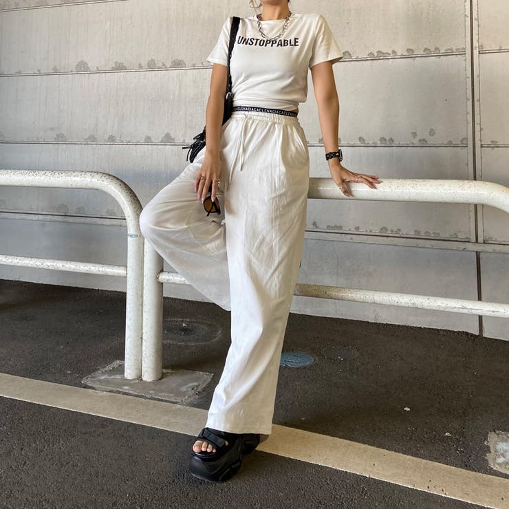 ウエストロゴワイドパンツ・Tシャツセットアップ | non-hedge  | 詳細画像13 