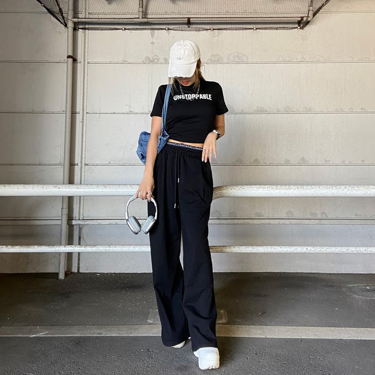 ウエストロゴワイドパンツ・Tシャツセットアップ | non-hedge  | 詳細画像2 