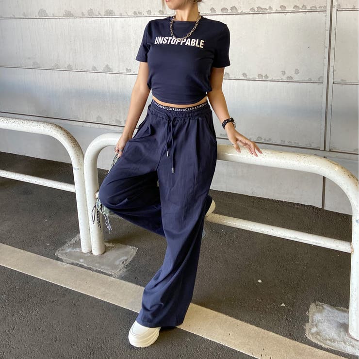 ウエストロゴワイドパンツ・Tシャツセットアップ | non-hedge  | 詳細画像19 