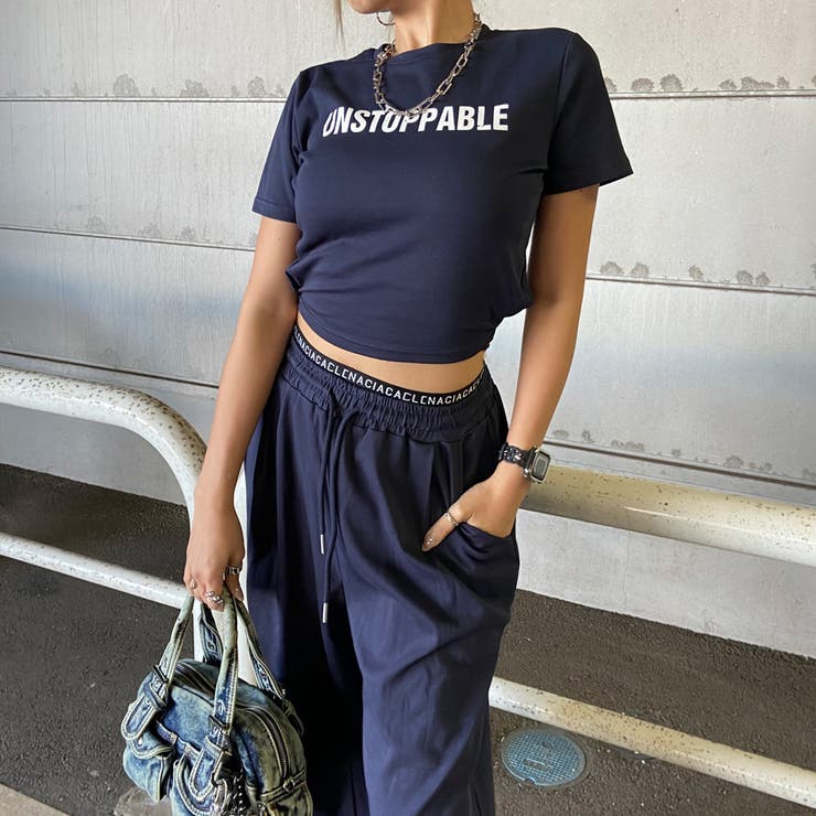 ウエストロゴワイドパンツ・Tシャツセットアップ | non-hedge  | 詳細画像21 