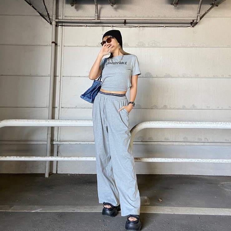 ウエストロゴワイドパンツ・Tシャツセットアップ | non-hedge  | 詳細画像22 