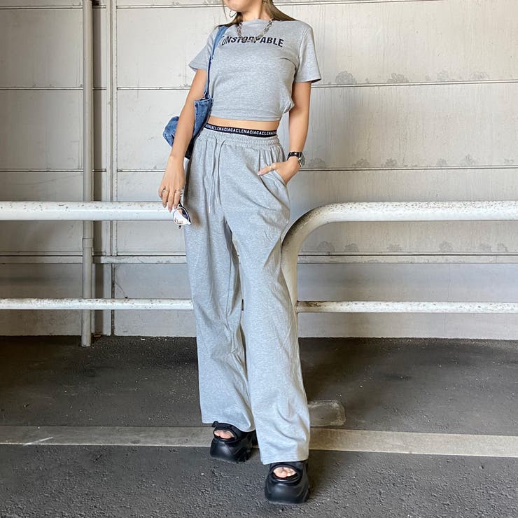 ウエストロゴワイドパンツ・Tシャツセットアップ | non-hedge  | 詳細画像25 