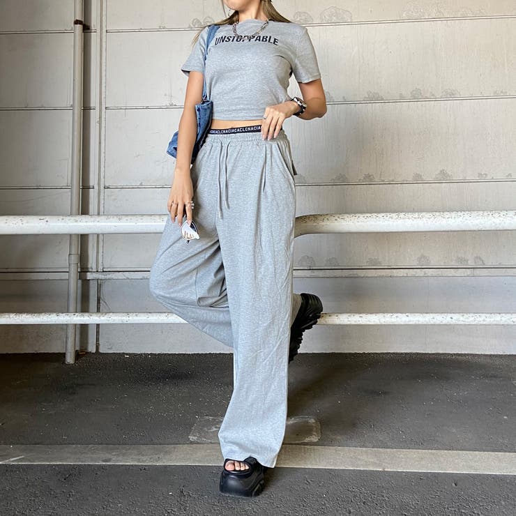 ウエストロゴワイドパンツ・Tシャツセットアップ | non-hedge  | 詳細画像26 