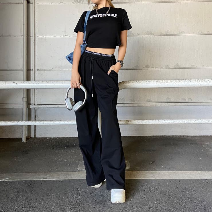 ウエストロゴワイドパンツ・Tシャツセットアップ | non-hedge  | 詳細画像3 