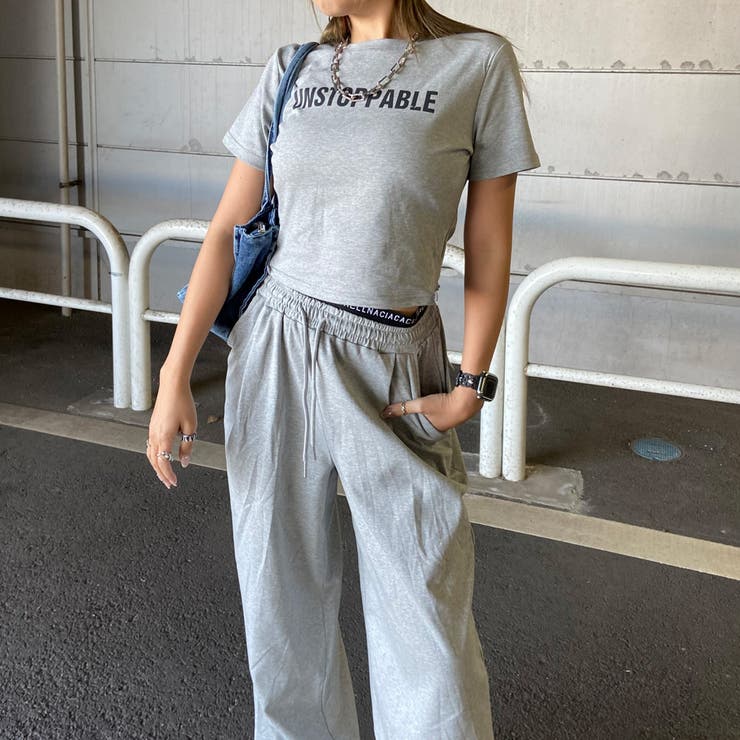 ウエストロゴワイドパンツ・Tシャツセットアップ | non-hedge  | 詳細画像29 