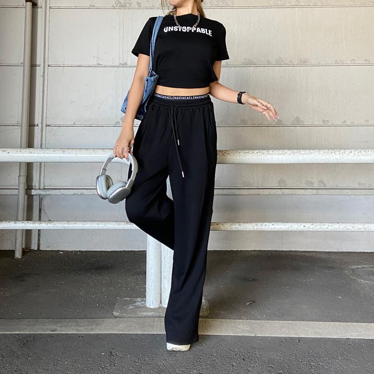 ウエストロゴワイドパンツ・Tシャツセットアップ | non-hedge  | 詳細画像4 