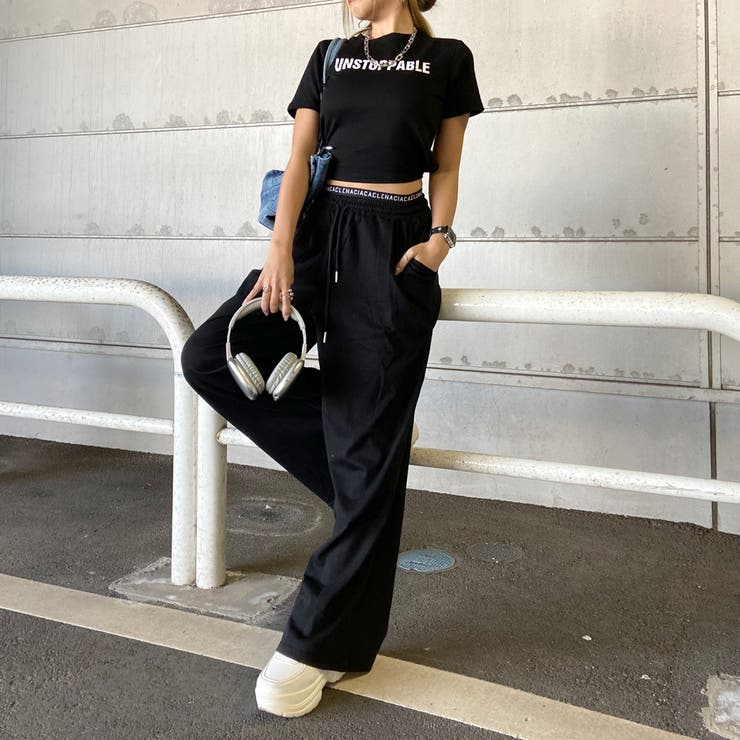 ウエストロゴワイドパンツ・Tシャツセットアップ | non-hedge  | 詳細画像6 