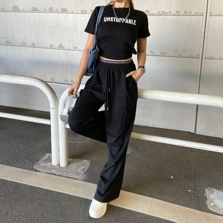 ウエストロゴワイドパンツ・Tシャツセットアップ | non-hedge  | 詳細画像7 