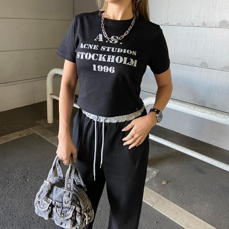 ウエスト配色ワイドパンツ・Tシャツセットアップ | non-hedge  | 詳細画像14 