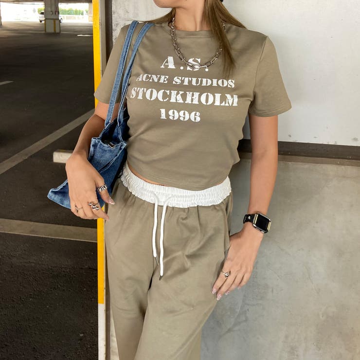 ウエスト配色ワイドパンツ・Tシャツセットアップ | non-hedge  | 詳細画像20 