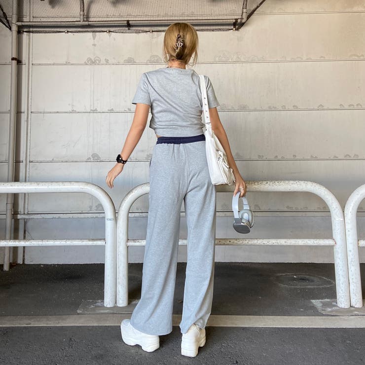 ウエスト配色ワイドパンツ・Tシャツセットアップ | non-hedge  | 詳細画像23 