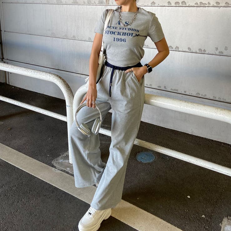 ウエスト配色ワイドパンツ・Tシャツセットアップ | non-hedge  | 詳細画像26 