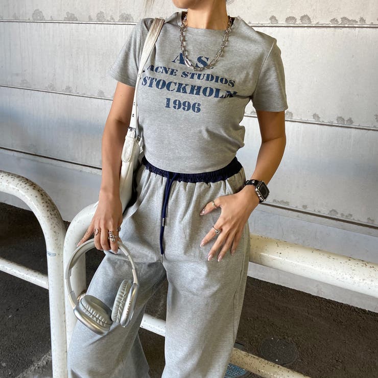 ウエスト配色ワイドパンツ・Tシャツセットアップ | non-hedge  | 詳細画像27 