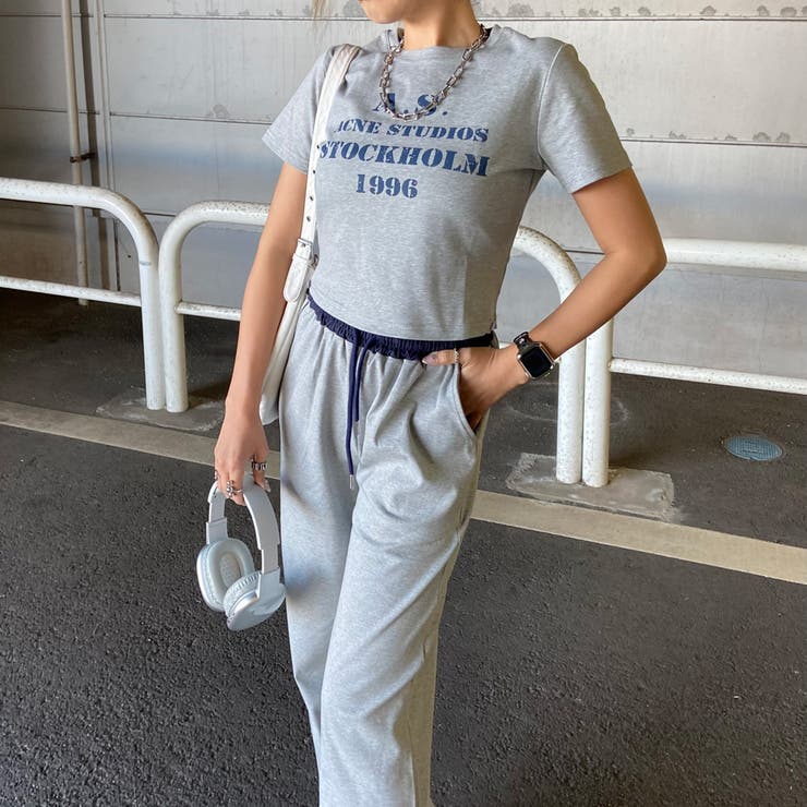 ウエスト配色ワイドパンツ・Tシャツセットアップ | non-hedge  | 詳細画像29 