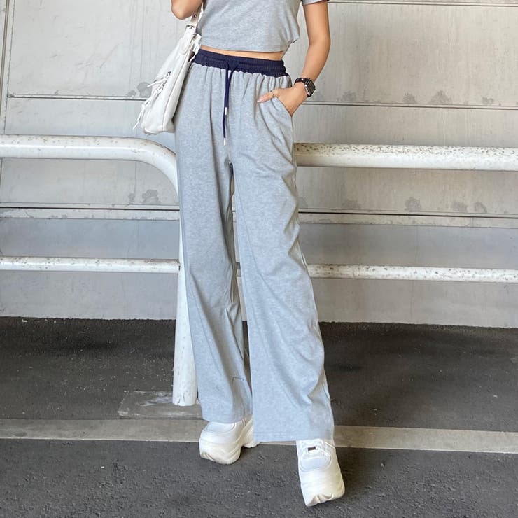 ウエスト配色ワイドパンツ・Tシャツセットアップ | non-hedge  | 詳細画像37 