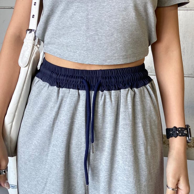 ウエスト配色ワイドパンツ・Tシャツセットアップ | non-hedge  | 詳細画像38 