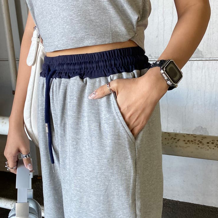 ウエスト配色ワイドパンツ・Tシャツセットアップ | non-hedge  | 詳細画像40 