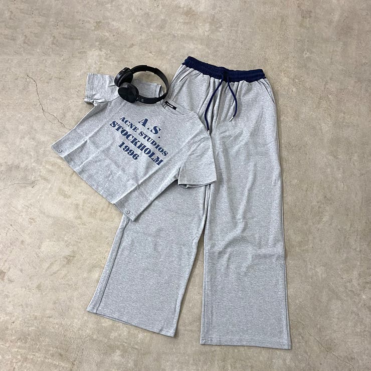 ウエスト配色ワイドパンツ・Tシャツセットアップ | non-hedge  | 詳細画像43 