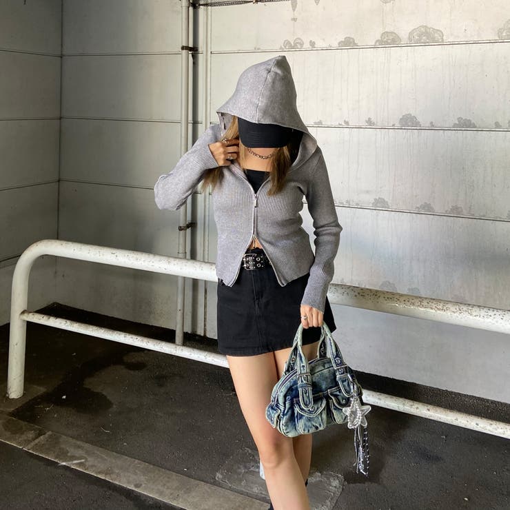 リブフードWZIPトップス | non-hedge  | 詳細画像11 