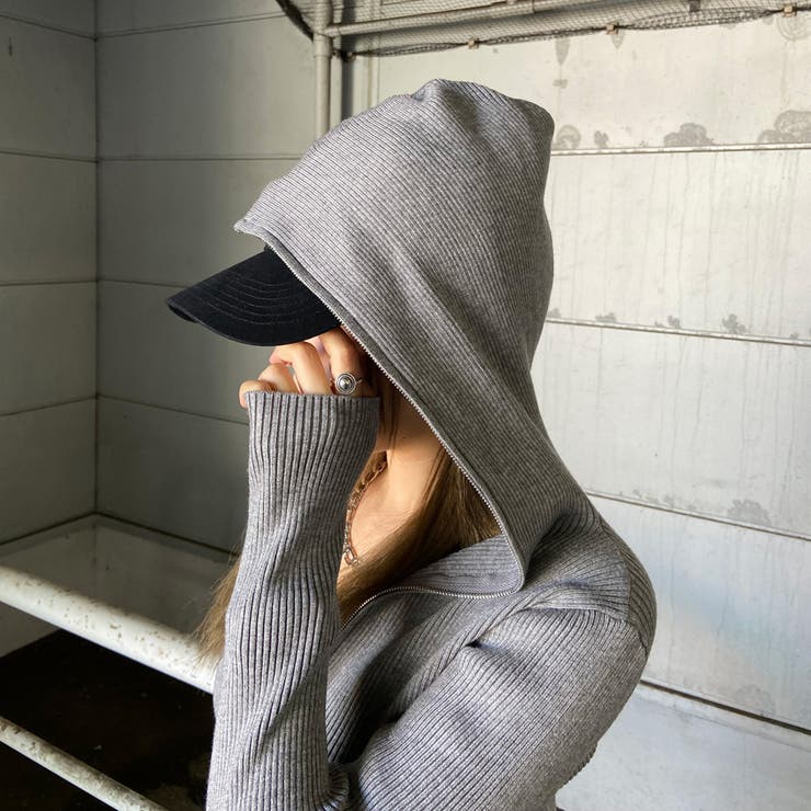 リブフードWZIPトップス | non-hedge  | 詳細画像14 