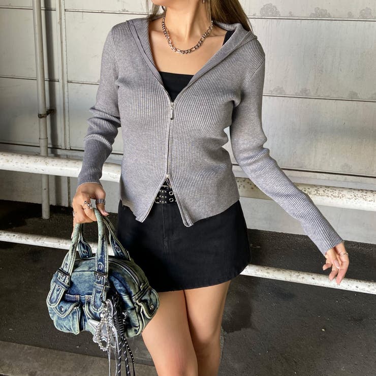 リブフードWZIPトップス | non-hedge  | 詳細画像15 