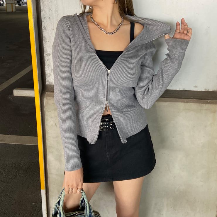 リブフードWZIPトップス | non-hedge  | 詳細画像18 