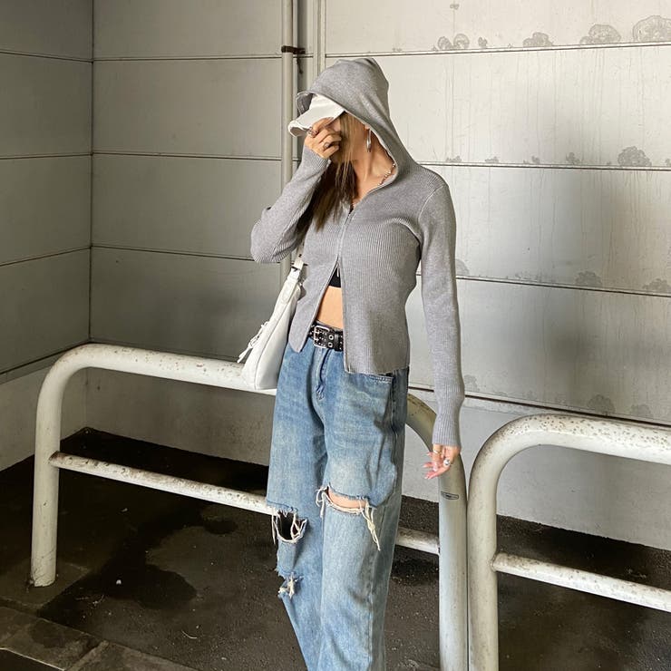 リブフードWZIPトップス | non-hedge  | 詳細画像31 