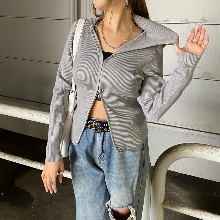 リブフードWZIPトップス | non-hedge  | 詳細画像33 