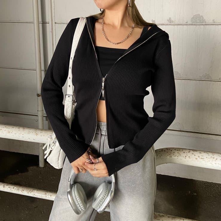 リブフードWZIPトップス | non-hedge  | 詳細画像5 