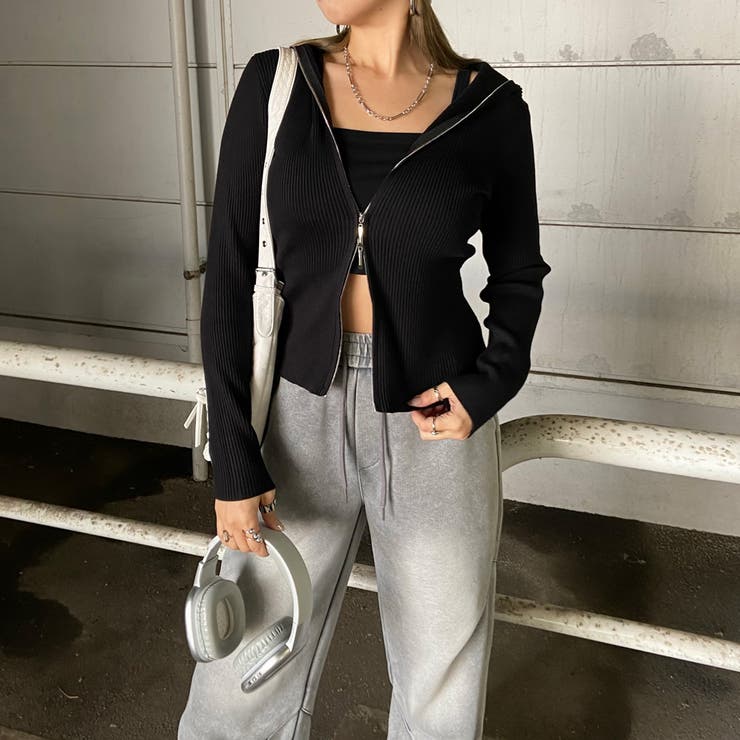 リブフードWZIPトップス | non-hedge  | 詳細画像6 