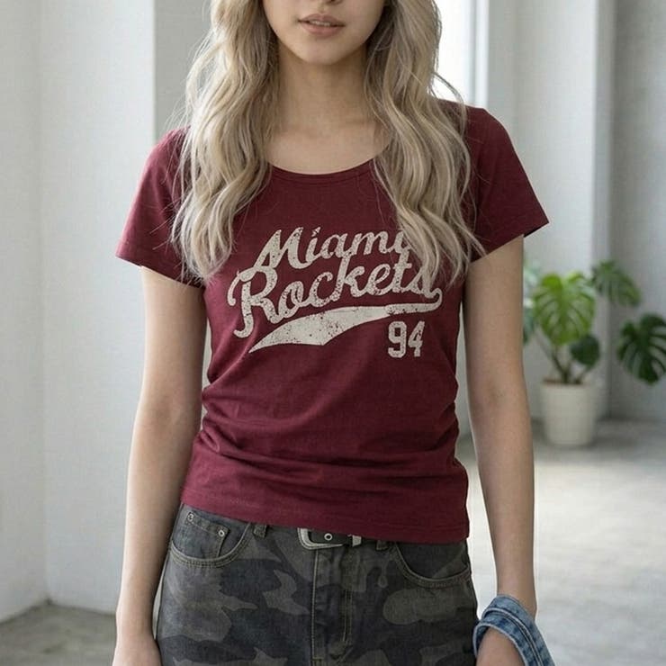 ボルドー | アメカジサイドドロストTシャツ | non-hedge 