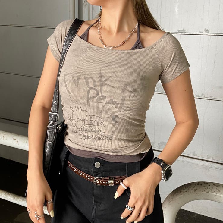 ベージュ | ムラサイドドロストアンサンブル風トップス | non-hedge 