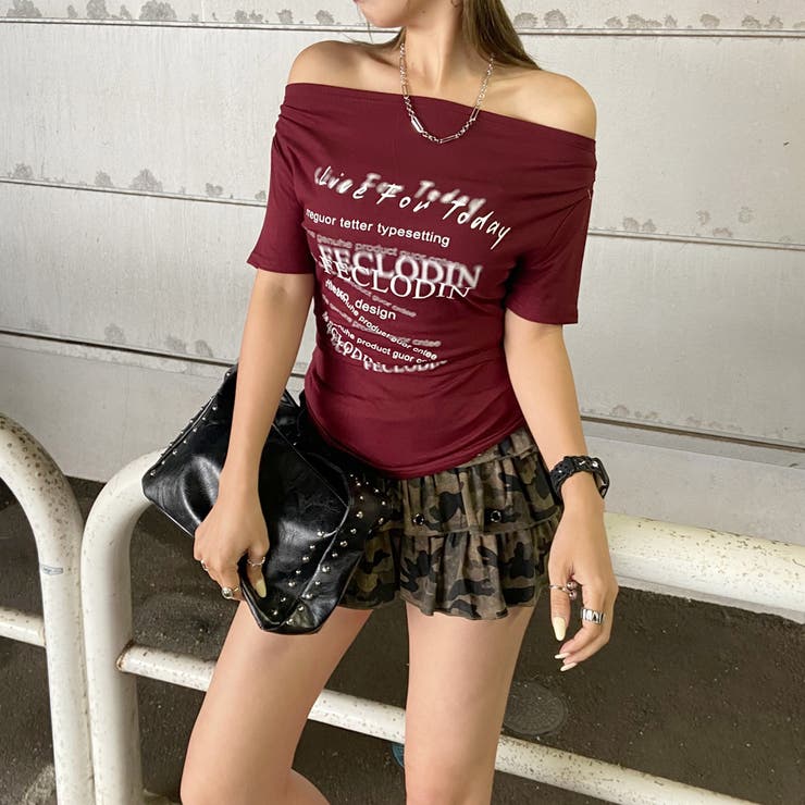 オフショルサイドドロストTシャツ | non-hedge  | 詳細画像16 