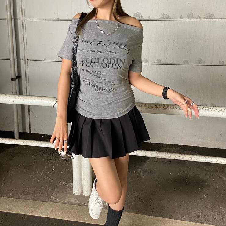 オフショルサイドドロストTシャツ | non-hedge  | 詳細画像25 