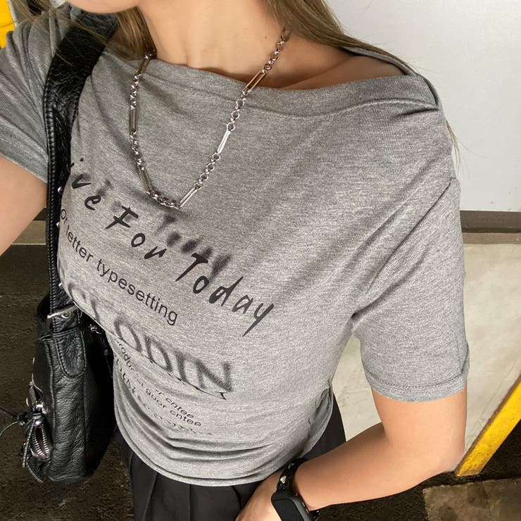 オフショルサイドドロストTシャツ | non-hedge  | 詳細画像29 